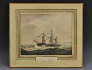 HUGGINS William John,A Frigate Riding Out a Gale,Bamfords Auctioneers and Valuers 2018-03-14
