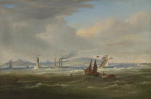 HUGGINS William John 1781-1845,The Bay and City of Dublin,Christie's GB 2023-07-13