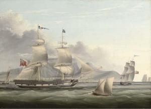 HUGGINS William John 1781-1845,The Snow Brig Arethusa off Cape Town,Christie's GB 2005-09-21