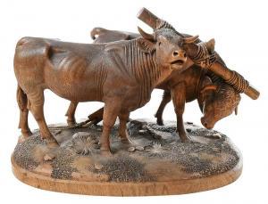 HUGGLER Arnold 1894-1988,two oxen,Brunk Auctions US 2020-03-28