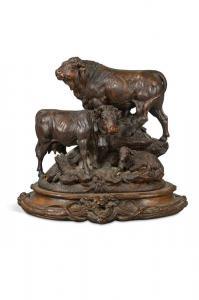 HUGGLER JOHANN 1834-1913,A bull, a cow and a sheep,Cheffins GB 2021-09-29