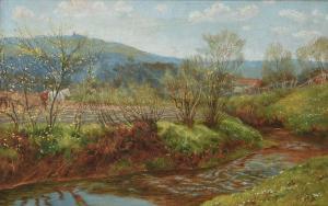 HUGHES Arthur 1831-1915,Landscape at Fairlight, Sussex,Woolley & Wallis GB 2023-09-05