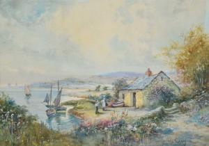 HUGHES CLAYTON J 1891-1929,Coastal scene with cottage,Peter Wilson GB 2022-04-14