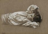 HUGHES Edward Robert 1851-1914,Study of a reclining figure,Bonhams GB 2023-07-05