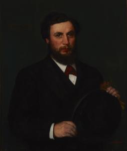 HUGHES Edward Robert,Thomas Webb, holding a black hat;  Elizabeth Webb,,1876,Rosebery's 2023-07-19