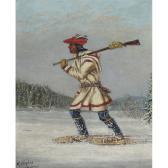 HUGHES H 1827-1851,INDIAN HUNTER ON SNOW SHOES,Joyner CA 2007-11-20