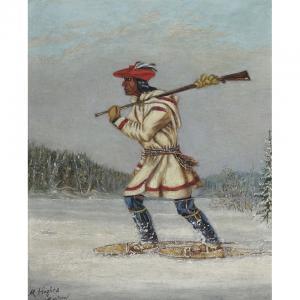 HUGHES H 1827-1851,INDIAN HUNTER ON SNOW SHOES,Joyner CA 2007-11-20