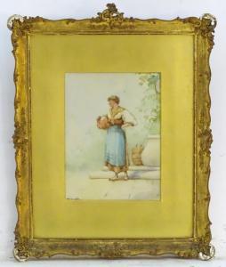 HUGHES Madeline,A portrait of a female maiden in a country setting,Claydon Auctioneers 2020-11-16