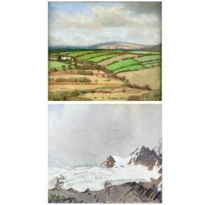 HUGHES Robert Morson 1873-1953,Penwith Landscape and Glacier,David Lay GB 2022-11-03