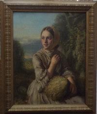 HUGHES Thomas John 1800-1900,Young peasant lady with a bundle,1860,David Lay GB 2012-11-01