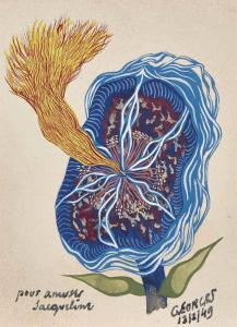 HUGNET Georges 1906-1974,Une fleur pour une autre fleur,Christie's GB 2015-12-01