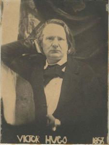 HUGO Charles Victor 1826-1871,Portrait de Victor Hugo accoudé à un mur,1853,Aguttes FR 2019-10-20