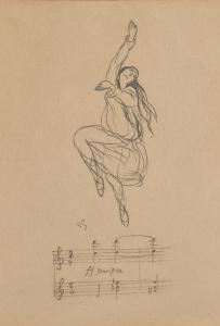 HUGO Valentine,Untitled (Dancer with Music Notes),1913,Phillips, De Pury & Luxembourg 2024-02-15