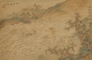 HUI WANG 1632-1717,A pair of landscape paintings,Bonhams GB 2008-03-03