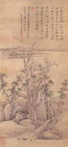 HUI WANG 1632-1717,Landscape after Ni Zan,1709,Sotheby's GB 2001-10-28