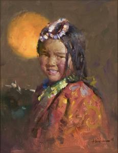 HUIHAN Liu 1952,Moonrise, Northern Tibet,Jackson Hole US 2014-09-13