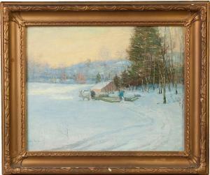 HULBERT Charles Allen 1859-1939,Snow scene,Cottone US 2014-09-27