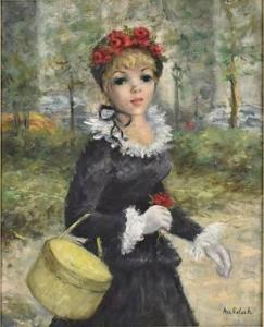 HULDAH Cherry Jeffe 1901-2001,elegant young girl in Central Park,Hood Bill & Sons US 2022-01-25