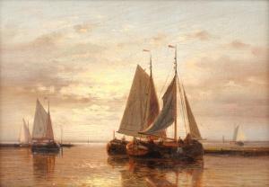 HULK Abraham I 1813-1897,Shipping in a stiff breeze,Tennant's GB 2024-03-16