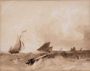 HULK Abraham I 1813-1897,Woelige zee,Venduehuis NL 2024-02-28
