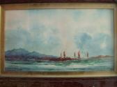 HULK Abraham II 1851-1922,calm seascape,Thos. Mawer & Son GB 2007-10-06