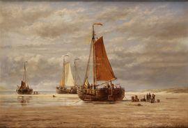 HULK Hendrick 1842-1937,Bateaux de pêche sur la plage à Zandvoorde,Campo & Campo BE 2021-06-01