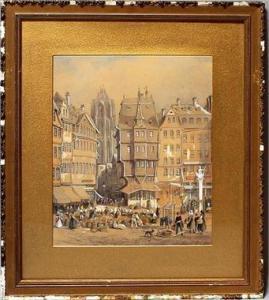 HULL Edward 1810-1877,Belebter Marktplatz,Reiner Dannenberg DE 2019-09-12