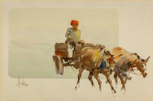 HULLEY Wallace Hugh 1931,Donkey Carts & Xhosa Women,5th Avenue Auctioneers ZA 2022-06-05