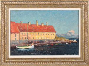 HULLGREN Oscar 1869-1948,Scandinavian Harbour Scene,1902,Tooveys Auction GB 2022-06-08