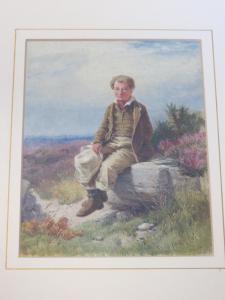 HULME F.W 1800,Boy seated on a rock,1880,Cheffins GB 2014-07-10