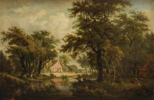 HULSWIT Jan 1766-1822,Ferme dans un paysage boisé,Ader FR 2019-06-19