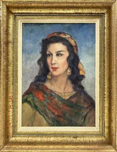 HUMBERT VIGNOT Leonie 1878-1960,Portrait of a Spanish Gypsy,Lots Road Auctions GB 2023-10-01