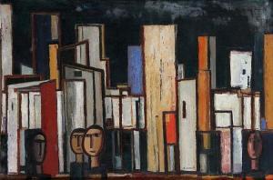 HUMBLET Theo 1919-2006,City view,1963,Bernaerts BE 2017-06-20