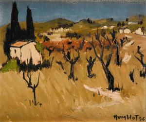 HUMBLOT Robert 1907-1962,Paysage de Provence,1956,Ader FR 2023-10-20