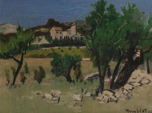 HUMBLOT Robert 1907-1962,Paysage de Provence,1956,Ader FR 2024-04-18