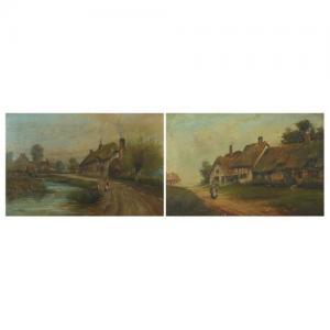 HUMBY JOYCE,Figures before cottages,Eastbourne GB 2019-07-11