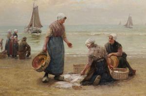 HUME Edith 1832-1926,Sorting the Catch,1924,John Nicholson GB 2018-03-28