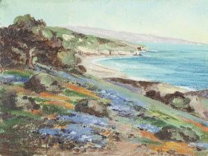 Hummel Hazel L 1890-1965,California coast with poppies and lupine,John Moran Auctioneers 2018-10-23