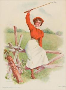 HUMPHREY Maud 1865-1940,The Golf Girl,Swann Galleries US 2021-01-28