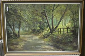 HUMPHRIES Michael 1900,View along a Country Lane in Sussex,Tooveys Auction GB 2018-04-18