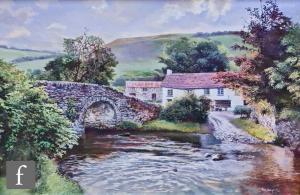 HUMPHRIES Ron,A bridge over a river with cottages beyond,Fieldings Auctioneers Limited GB 2022-08-25