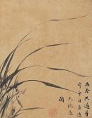 HUN Shin 1810-1884,Orchid,Seoul Auction KR 2014-12-17