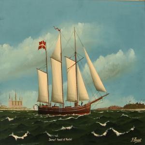 HUNDAHL P 1800-1900,The Danish schooner Hamlet of Marstal,Bruun Rasmussen DK 2011-05-23
