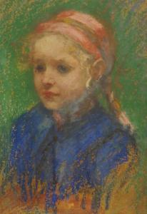 HUNGARIAN SCHOOL,Portrait of a girl, quarter-length turned to the l,Rosebery's GB 2013-03-19