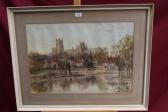 HUNN Tom 1878-1908,Ely Cathedral from the river,1908,Reeman Dansie GB 2016-04-12