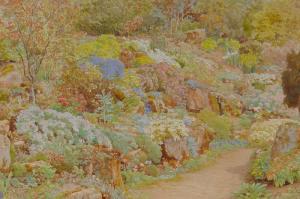 HUNN Tom 1878-1908,garden in bloom,1903,Crow's Auction Gallery GB 2022-04-13