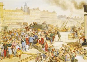 HUNT Alfred 1853-1874,THE TIDAL STEAM PACKET ARRIVING AT BOULOGNE,Sotheby's GB 2014-03-05