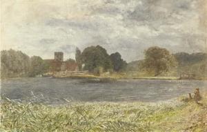 HUNT Alfred William 1830-1896,Goring Lock, Stormy Day,Christie's GB 2004-06-03