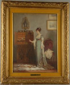 HUNT Arthur Ackland 1800-1900,INTERNO CON NOBILDONNA,1884,Viscontea Casa d'Aste IT 2019-02-28