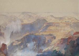 HUNT Cecil Arthur 1873-1965,Above the Kaibab twist, Grand Canyon, America,Christie's GB 2015-04-28